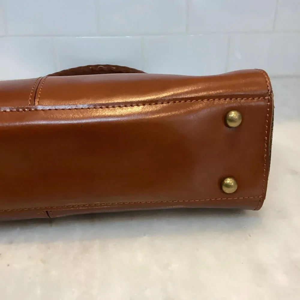 Patricia Nash Bag Purse Handbag Leather Pocketbook Rienzo Satchel Brown Bag